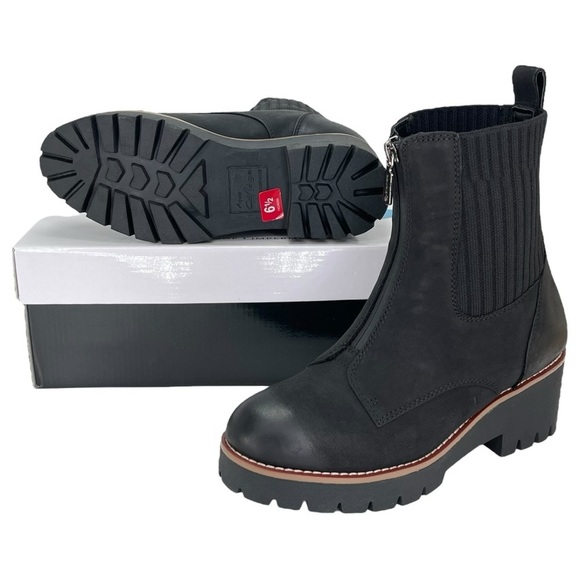 Aqua College Dream Black Nubuck Leather Waterproof Womens Ankle Boots Size 6.5M - Picture 12 of 13